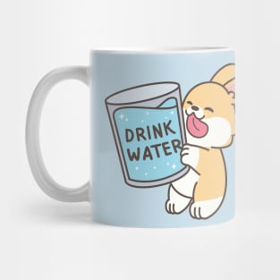 Drink Water Corgi Mug